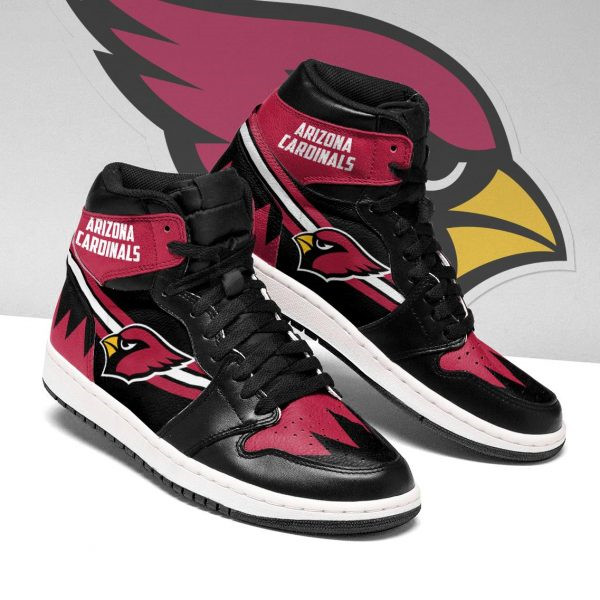 Women's Arizona Cardinals AJ High Top Leather Sneakers 004